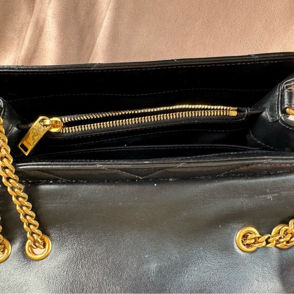 Saint Laurent's YSL LouLou Noir Black Quilted Italian Calf Skin Leather Brass - Picture 12 of 15